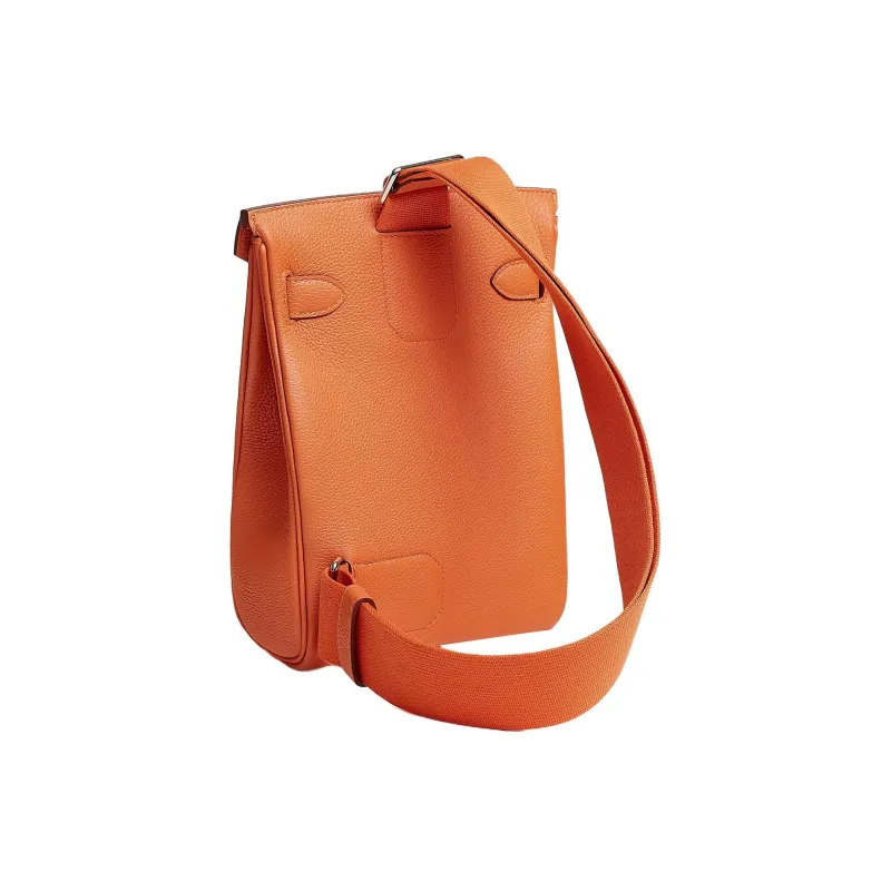 HERMES Hac A Dos Togo Calfskin Shoulder Bag Crossbody Bag Small Size Men's 93 Orange Orange-2
