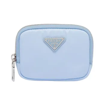 PRADA Recycled Nylon Wallet Small Size Women's Light Blue