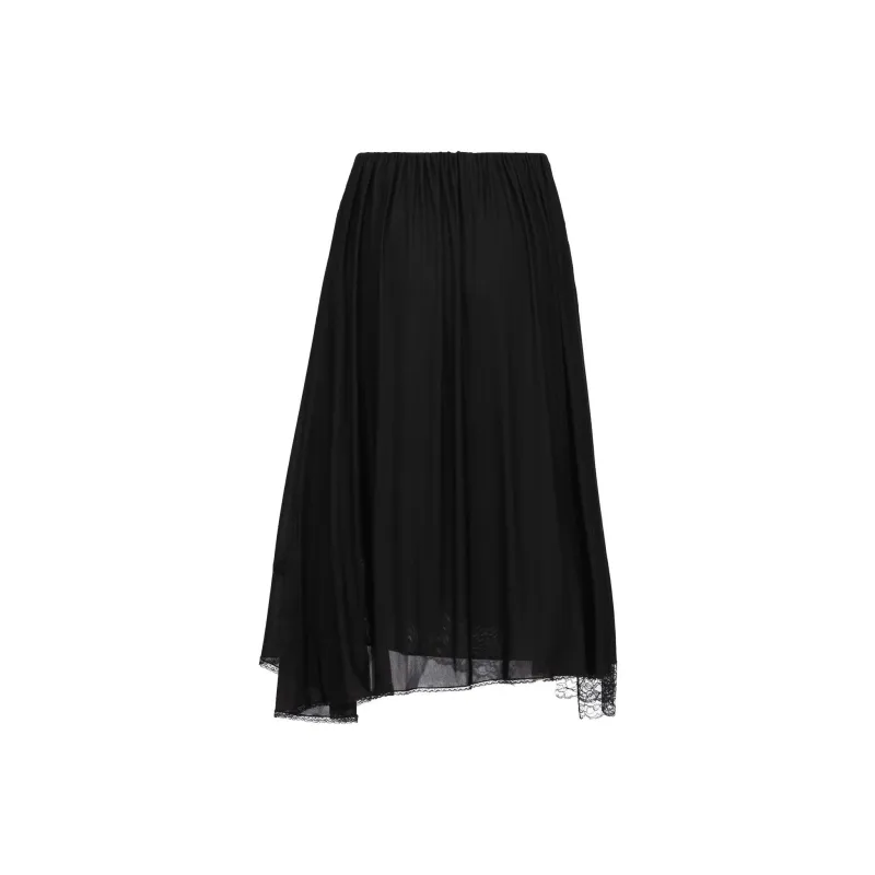 Balenciaga SS23 Casual Long Skirt Slim Fit Women's Black-1