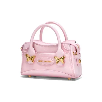 JELLYTOYBOY Cow Leather Small Silver Galaxy Bag Biker Bag Handbag Mini Women's Black/Pink/Purple/Blue