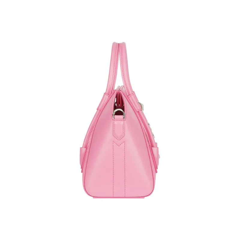 GIVENCHY Antigona Lock Calfskin Shoulder Bag, Crossbody Bag, Handbag Mini Women's Bright Pink-1