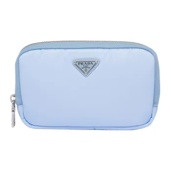PRADA Recycled Nylon Wallet Tubas Women's Light Blue