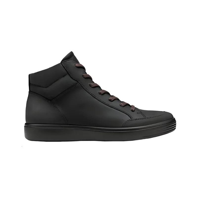 Ecco Soft Cool High Top Stylish Skateboarding Shoes Men's Black-1