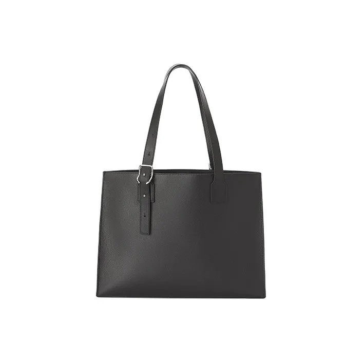 LOEWE Cow Leather Tote Bag Shopping Bag Shoulder Bag Handbag Men's Black-2