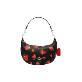 COACH Payton Cow Leather Crescent Bag, Shoulder Bag, Handbag, Shoulder Bag Women's