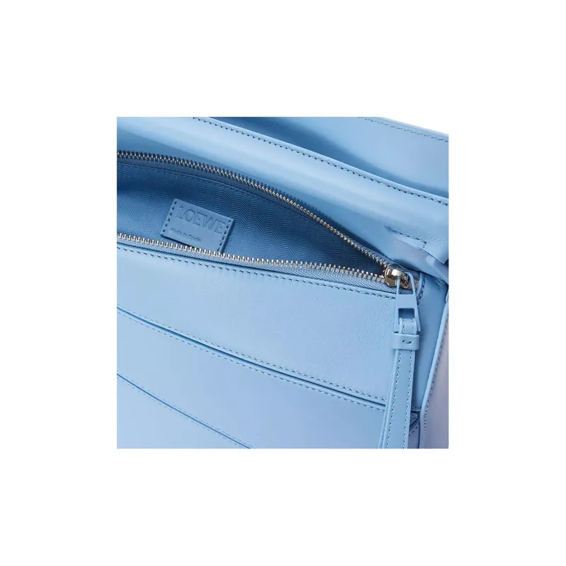 LOEWE Puzzle Bag In Satin Calfskin Olympic Blue-6