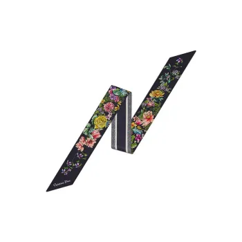DIOR Silk Scarves Women's Black