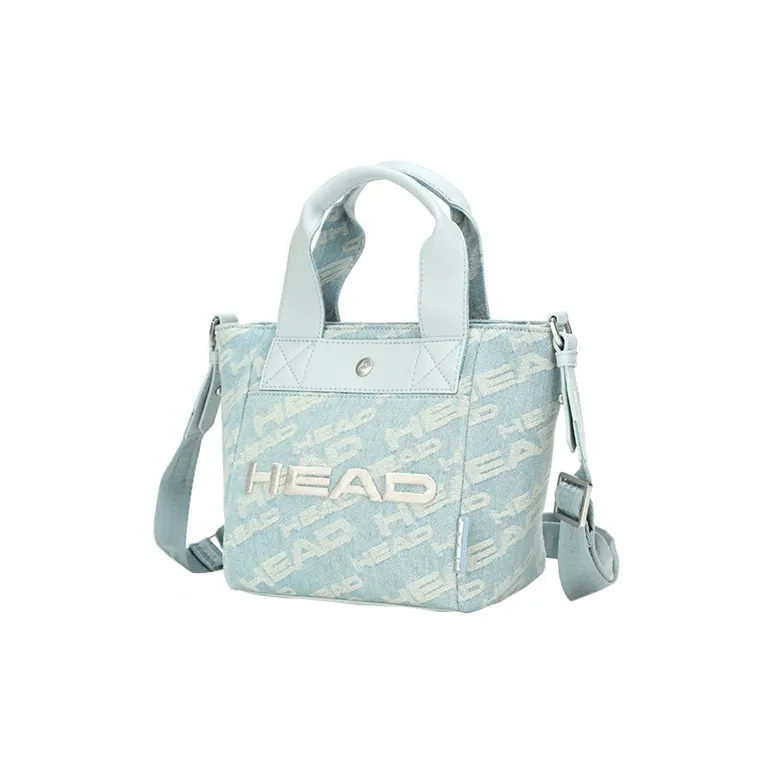 HEAD Tote Bag Shopping Bag Shoulder Bag Crossbody Bag Small Size Unisex Light Blue/Beige-2