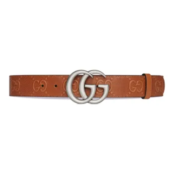 GUCCI Fashion Trend Versatile Casual Classic Smooth Buckle Men's Width 4cm