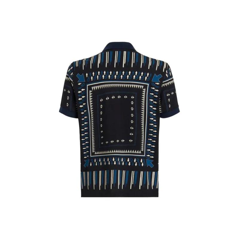 ETRO Graphic Printed Short Sleeved Polo Shirt-1