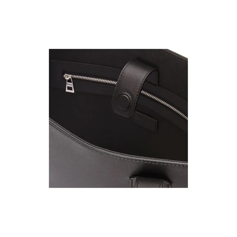 LOEWE Cow Leather Tote Bag Shopping Bag Shoulder Bag Handbag Men's Black-3
