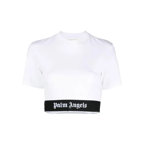 PALM ANGELS Logo-underband Cropped T-shirt