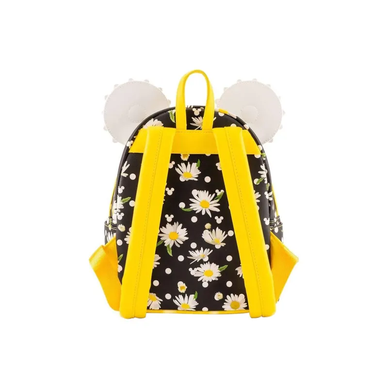 Disney Artificial Leather Backpack Mini Unisex Yellow/Black/White-1