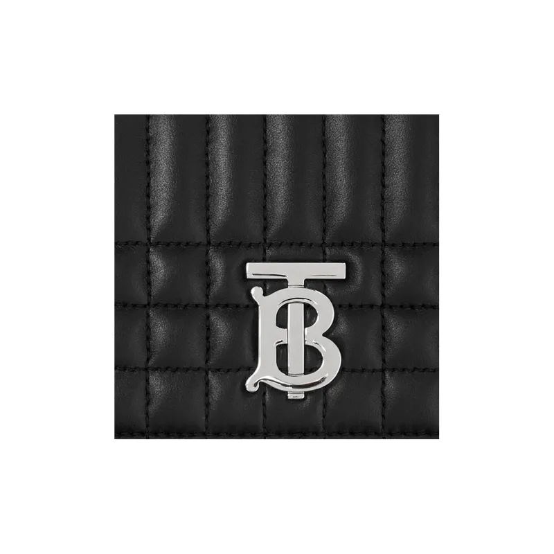 Burberry Lola Lola Bag Lambskin Shoulder Bag Crossbody Bag Chain Wallet Women's Black-6