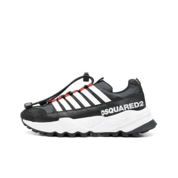 DSQUARED 2 Logo Printed Round Toe Drawstring Sneakers