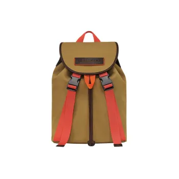 LONGCHAMP 3D Canvas Backpack Medium Size Men's Tobacco