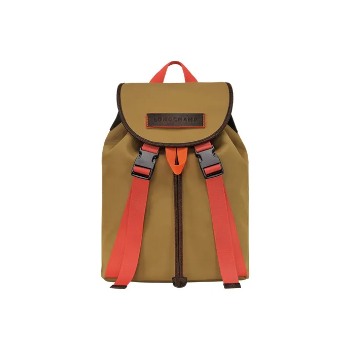 LONGCHAMP 3D Canvas Backpack Medium Size Men's Tobacco-0