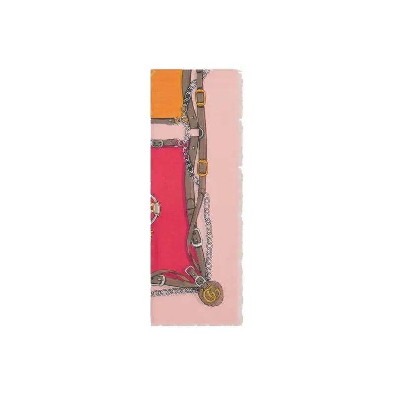 GUCCI Silk Scarves Women's Pink-0