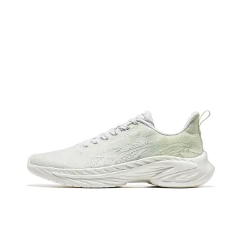 Erke Cushioning Wear Resistant Low Top Running Shoes Men's White Green