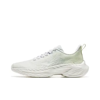 Erke Slip Resistant And Breathable Low Top Sprint Running Shoes Women's White Green