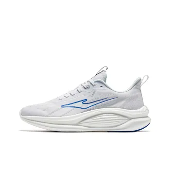 Erke Yuqing Cushioning Wear-Resistant Low-Top Running Shoes Men's White Blue