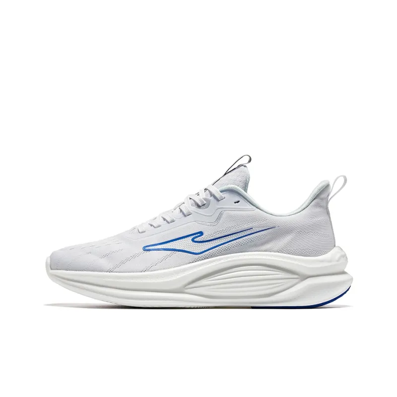 Erke Yuqing Cushioning Wear-Resistant Low-Top Running Shoes Men's White Blue-0