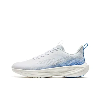Erke Cushioning Anti Slip And Wear Resistant Low Top Running Shoes Men's Erke White Dark Blue