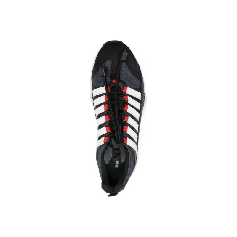 DSQUARED 2 Logo Printed Round Toe Drawstring Sneakers-3