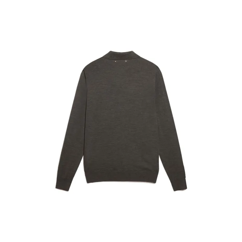Golden Goose Logo patch Wool Polo Shirt-2