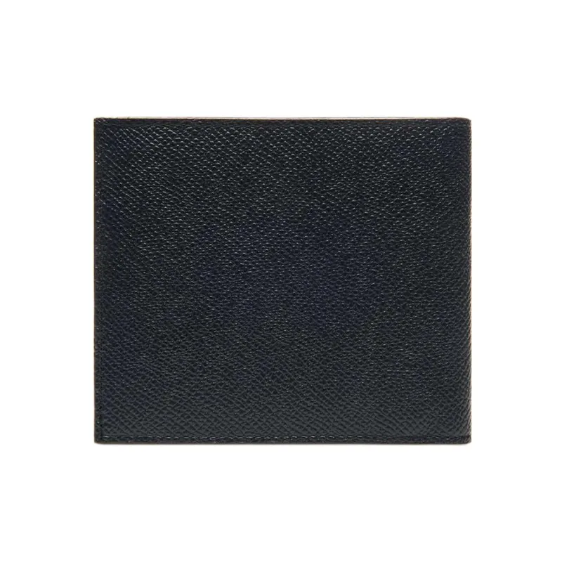BALLY Cow Leather Card Clip Card Holder Wallets Men's Blue-1