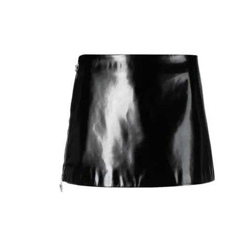 Acne Studios Leather Short Skirts Women's Black