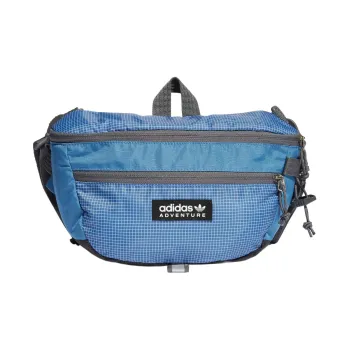 Adidas Originals Recycled Material One Shoulder Crossbody Fanny Pack Large Size Unisex Haze Blue