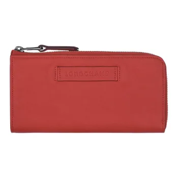 LONGCHAMP 3D Calfskin Wallet Women's Orange