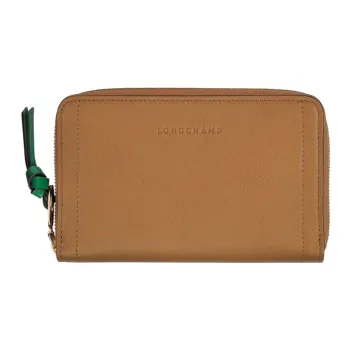 LONGCHAMP Mailbo Cow Leather Wallet Women's Camel