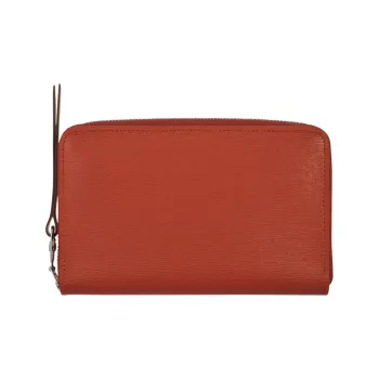 LONGCHAMP Le Pliage City Coated Canvas With Leather Wallet Women's Reddish Brown