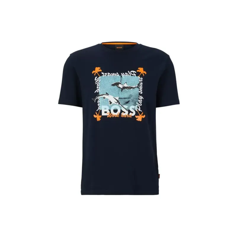 HUGO BOSS T Shirts Men Dark Blue-0