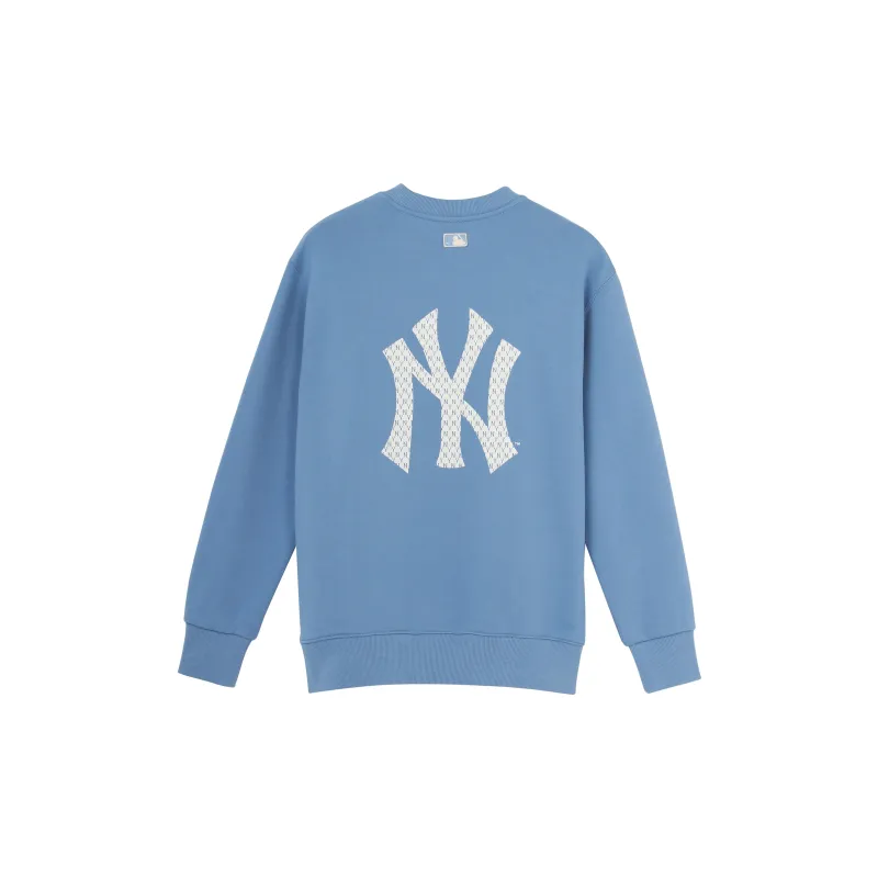 MLB Old Flower Sweatshirts Unisex Blue-1