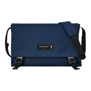 LONGCHAMP Le Pliage Energy Canvas With Leather Canvas Shoulder Bag, Crossbody Bag Medium Size Women's Marine Blue