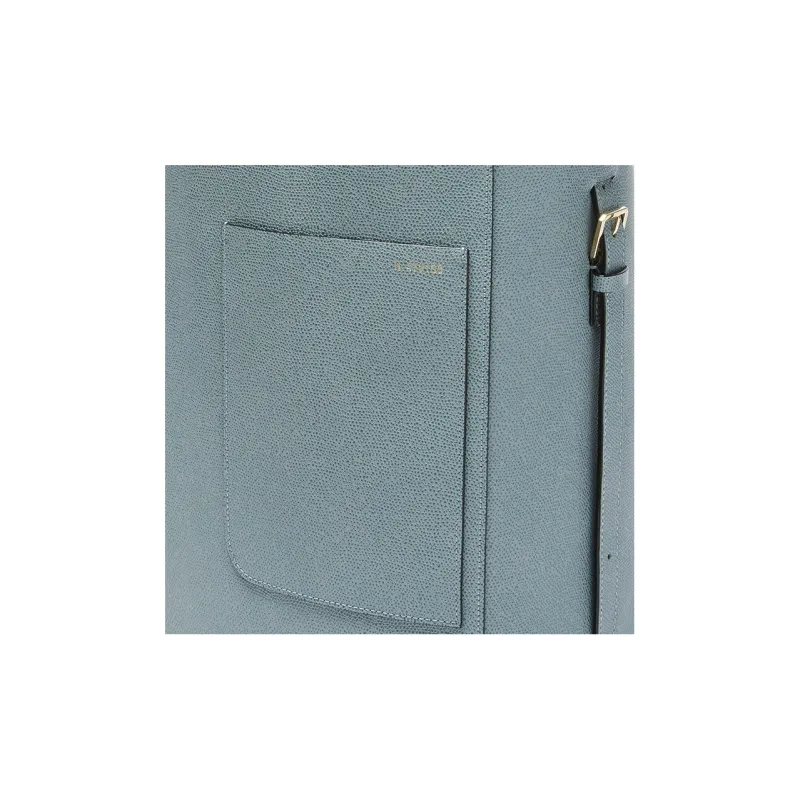 Valextra Calfskin Bucket Bags Crossbody Bag, Shoulder Bag Medium Size Women's Smolder Blue-4