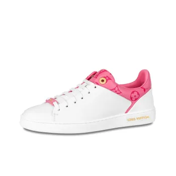 LOUIS VUITTON Front Row Sneakers 'White With Pink Monogram' Women's