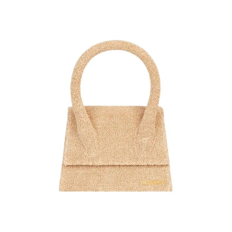 Jacquemus LE GRAND CHIQUITO Cotton Shoulder Bag Crossbody Bag Handbag Large Size Women's Beige-0