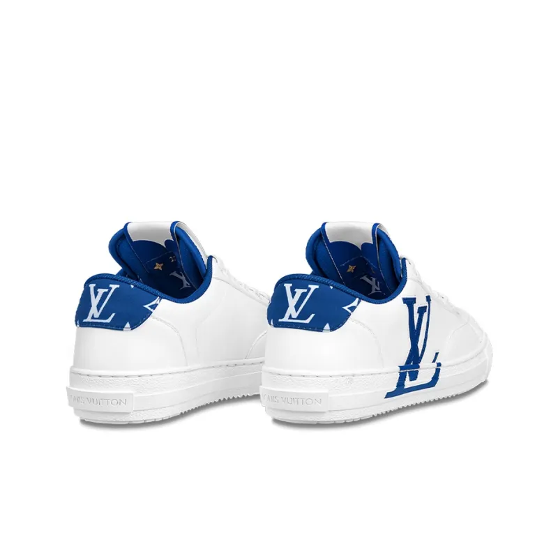 LOUIS VUITTON Charlie Low Top Skateboard Shoes Women's Blue White-3