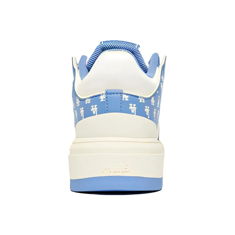 MLB Chunky Liner Basic Anti Slip Wear Resistant Mid Top Skateboard Shoes Unisex Blue White-3