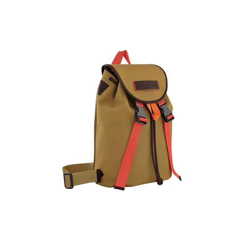 LONGCHAMP 3D Canvas Backpack Medium Size Men's Tobacco-1
