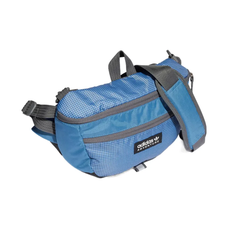 Adidas Originals Recycled Material One Shoulder Crossbody Fanny Pack Large Size Unisex Haze Blue-1