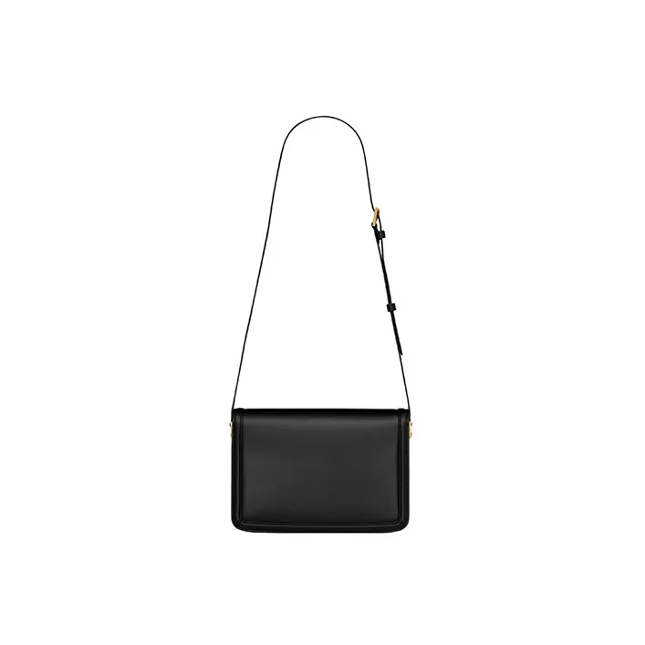 SAINT LAURENT SOLFERINO Cow Leather Tofu Bag Shoulder Bag Crossbody Bag Medium Size Women's Black/Beige-4