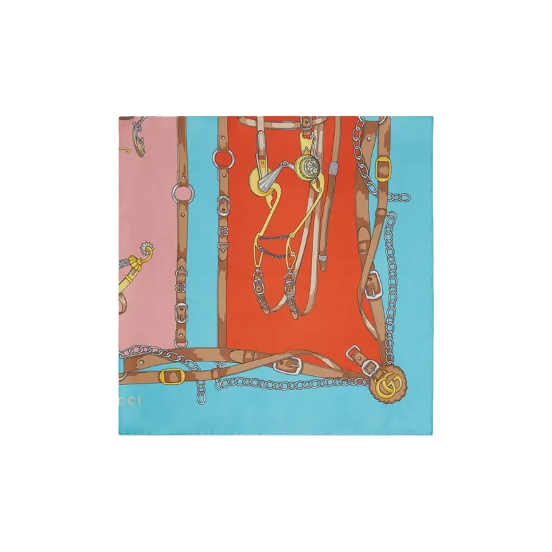 GUCCI Harness Double G Print Scarf-1