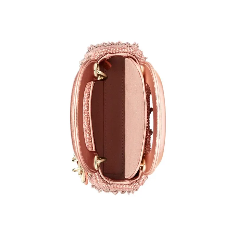 DIOR Lady Dior Beaded Embroidery Daisie Bag Shoulder Bag Crossbody Bag Handbag Extra Mini Women's Rouge Pink-3