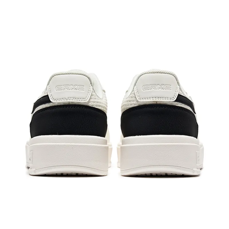 Erke Pinellia Ternata Skateboard Shoes Men Low Top White/Black-3