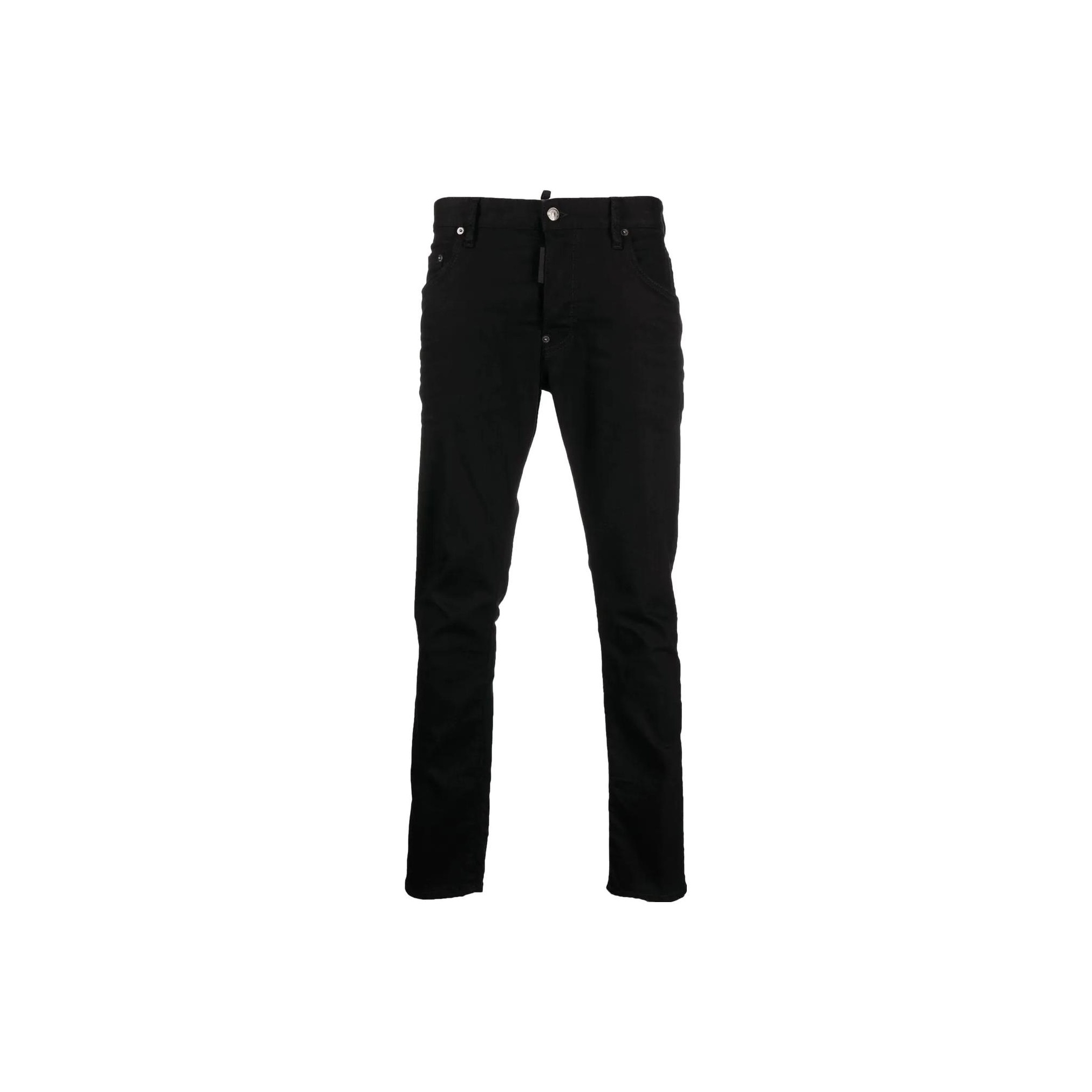 DSQUARED 2 Logo Patch Straight Leg Jeans - POIZON